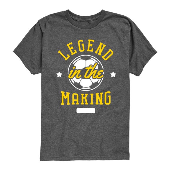 Instant Message - Legend In The Making Soccer Boys' Short Sleeve Graphic T-Shirt