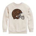 thumbnail image 1 of Instant Message - Leopard Football Helmet - Youth Boys Crew Fleece Sweatshirt, 1 of 5