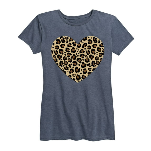 Instant Message - Leopard Heart - Women's Short Sleeve Graphic T-shirt