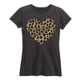 thumbnail image 1 of Instant Message - Leopard Heart - Women's Short Sleeve Graphic T-shirt, 1 of 5
