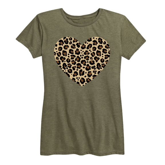 Instant Message - Leopard Heart - Women's Short Sleeve Graphic T-shirt
