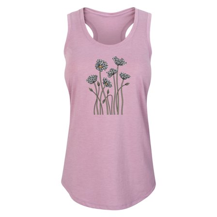 Instant Message - Leopard Poppies - Women's Racerback Tank Top