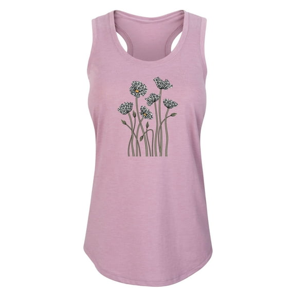 Instant Message - Leopard Poppies - Women's Racerback Tank Top
