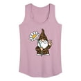 thumbnail image 1 of Instant Message - Leopard Print Gnome Daisy - Women's Racerback Tank Top, 1 of 6