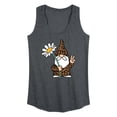 thumbnail image 1 of Instant Message - Leopard Print Gnome Daisy - Women's Racerback Tank Top, 1 of 6