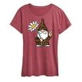 thumbnail image 1 of Instant Message - Leopard Print Gnome Daisy - Women's Short Sleeve Graphic T-Shirt, 1 of 6