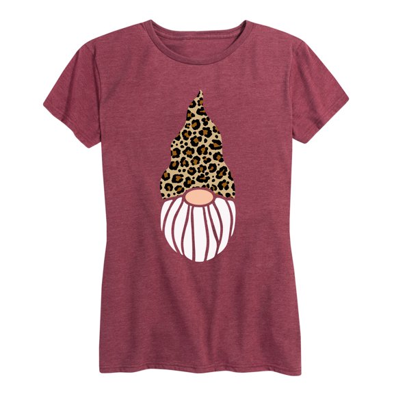 Instant Message - Leopard Print Gnome - Women's Short Sleeve Graphic T-shirt