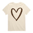 thumbnail image 1 of Instant Message - Leopard Print Heart Outline - Youth Boys Short Sleeve Graphic T-Shirt, 1 of 4