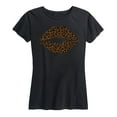 thumbnail image 1 of Instant Message - Leopard Print Lips - Women's Short Sleeve Graphic T-shirt, 1 of 5