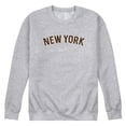 thumbnail image 1 of Instant Message - Leopard Print New York Graphic Fleece Sweatshirt, 1 of 5