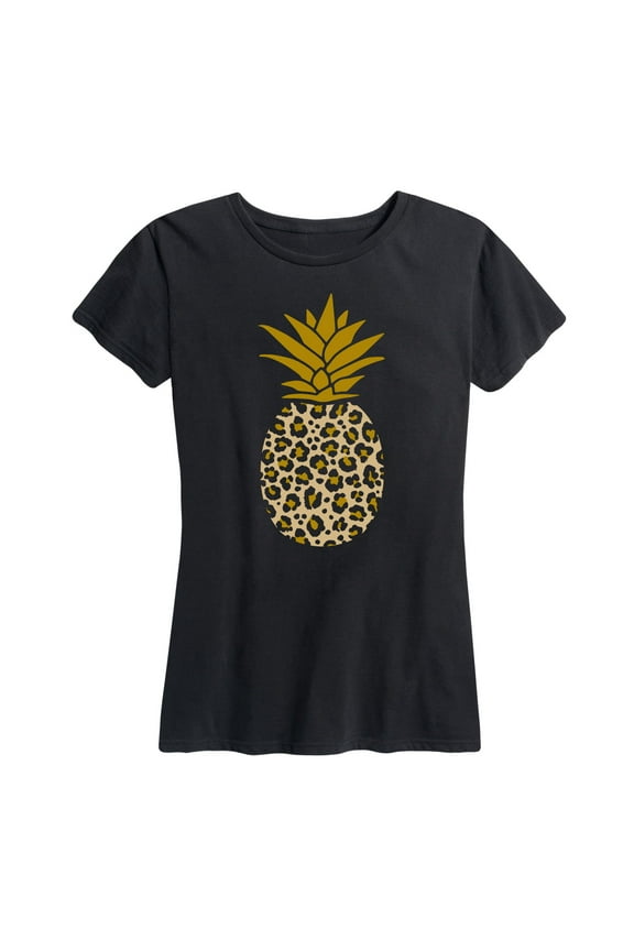 - Leopard Print Pineapple - Women's Short Sleeve Graphic T-Shirt