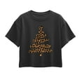 thumbnail image 1 of Instant Message - Leopard Print Tree - Youth Girl Short Sleeve Boxy Tee, 1 of 5