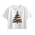 thumbnail image 1 of Instant Message - Leopard Print Tree - Youth Girl Short Sleeve Boxy Tee, 1 of 5