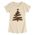 thumbnail image 1 of Instant Message - Leopard Print Tree - Youth Girls Short Sleeve T-shirt, 1 of 5