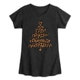 thumbnail image 1 of Instant Message - Leopard Print Tree - Youth Girls Short Sleeve T-shirt, 1 of 5