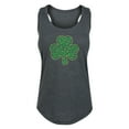 thumbnail image 1 of Instant Message - Leopard Shamrock - Ladies Racerback Tank, 1 of 5