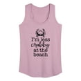 thumbnail image 1 of Instant Message - Less Crabby At The Beach - Women's Racerback Tank Top, 1 of 6