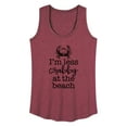 thumbnail image 1 of Instant Message - Less Crabby At The Beach - Women's Racerback Tank Top, 1 of 6
