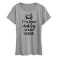 thumbnail image 1 of Instant Message - Less Crabby At The Beach - Women's Short Sleeve Graphic T-Shirt, 1 of 6