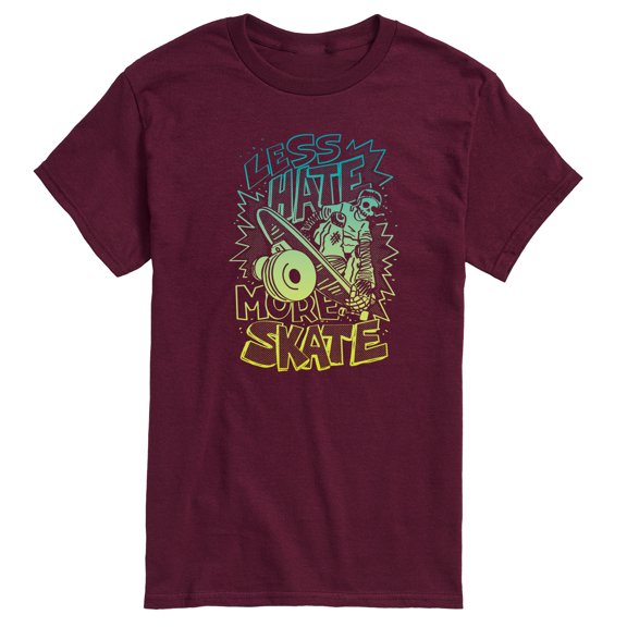 Instant Message - Less Hate More Skate - Retro - Mens - Short Sleeve Tee