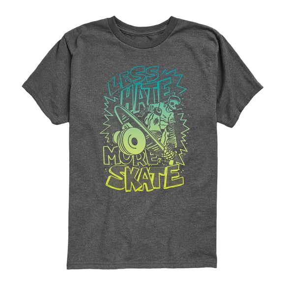 Instant Message - Less Hate More Skate - Youth Short Sleeve Graphic T-shirt