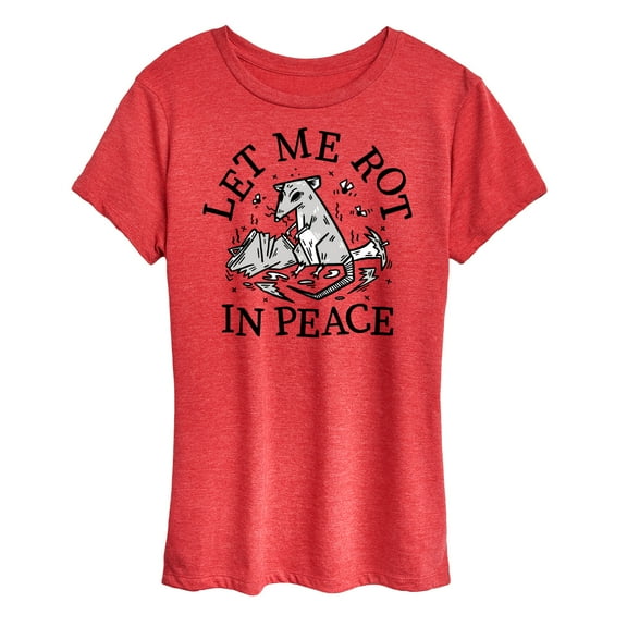 Instant Message - Let Me Rot In Peace Rat - Women's Short Sleeve Graphic T-Shirt