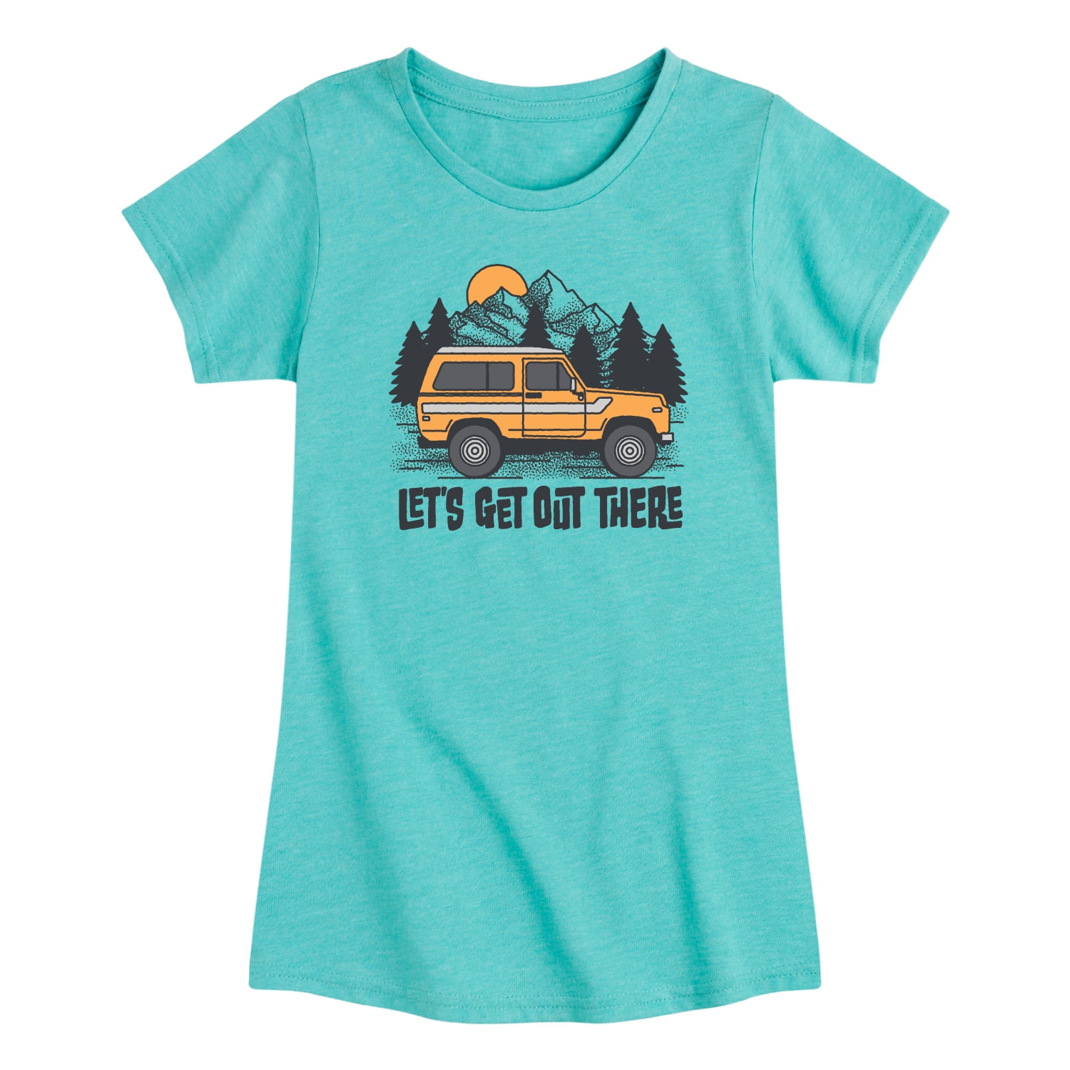 Instant Message Let's Get Out There Toddler Girls Short Sleeve T