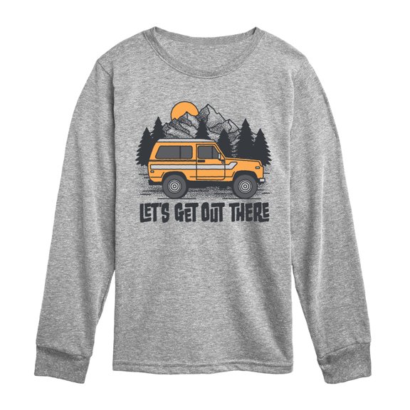 Instant Message - Let's Get Out There - Youth Long Sleeve Graphic T-Shirt