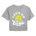 thumbnail image 1 of Instant Message - Let's Go Girls Softball - Juniors Cropped Graphic T-Shirt, 1 of 5
