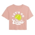thumbnail image 1 of Instant Message - Let's Go Girls Softball - Juniors Cropped Graphic T-Shirt, 1 of 4