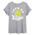 thumbnail image 1 of Instant Message - Let's Go Girls Softball - Juniors Oversized Graphic T-Shirt, 1 of 5