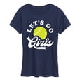 thumbnail image 1 of Instant Message - Let's Go Girls Softball Short Sleeve Graphic T-Shirt, 1 of 5