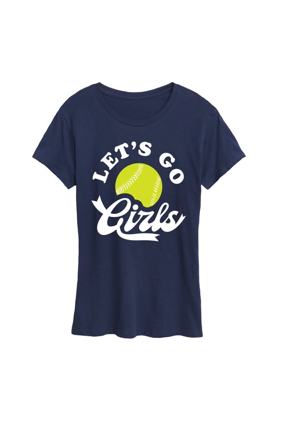 - Let's Go Girls Softball - Women's Short Sleeve Graphic T-Shirt