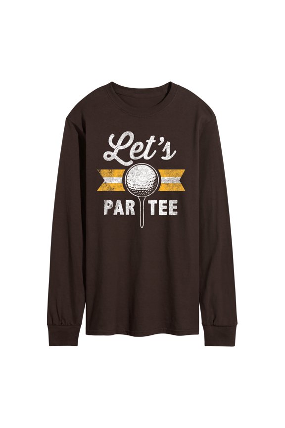 - Let's Par Tee - Men's Long Sleeve Graphic T-Shirt