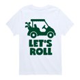 thumbnail image 1 of Instant Message - Let's Roll Golf Cart - Youth Boys Short Sleeve Graphic T-Shirt, 1 of 6