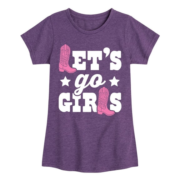 Instant Message - Lets Go Girls - Toddler And Youth Girls Short Sleeve Graphic T-Shirt