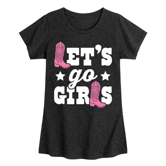 Instant Message - Lets Go Girls - Toddler And Youth Girls Short Sleeve Graphic T-Shirt
