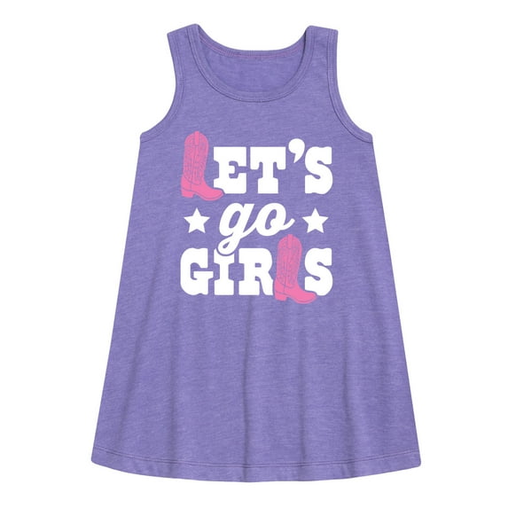 Instant Message - Lets Go Girls - Toddler and Youth Girls A-line Dress