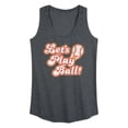 thumbnail image 1 of Instant Message - Let's Play Ball - Women's Racerback Graphic Tank, 1 of 6