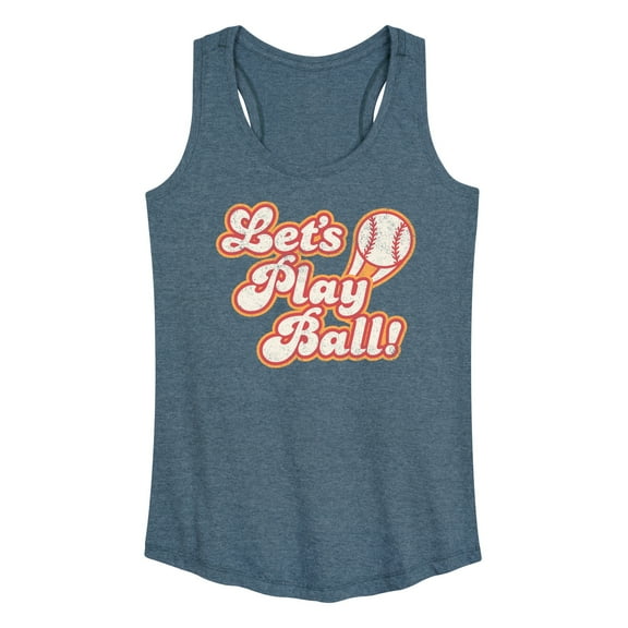 Instant Message - Lets Play Ball - Women's Racerback Tank Top