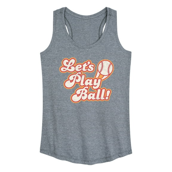 Instant Message - Lets Play Ball - Women's Racerback Tank Top
