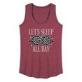 thumbnail image 1 of Instant Message - Lets Sleep All Day - Women's Racerback Tank Top, 1 of 6