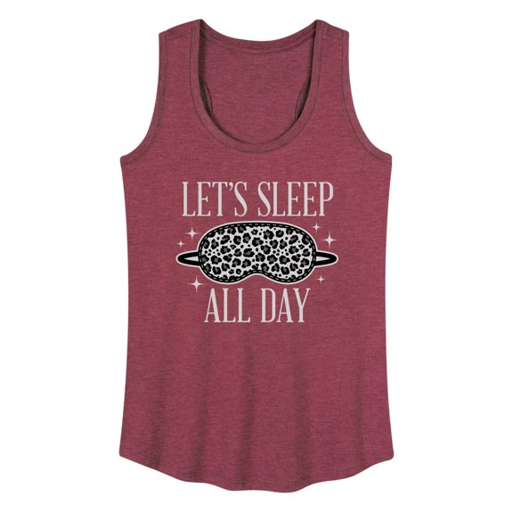 Instant Message - Lets Sleep All Day - Women's Racerback Tank Top