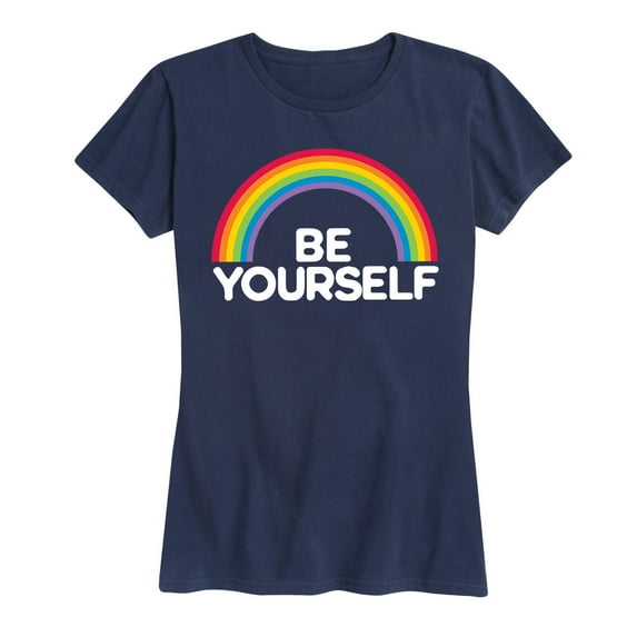 Instant Message - Lgbt Rainbow Be Yourself - Women's Short Sleeve Graphic T-Shirt