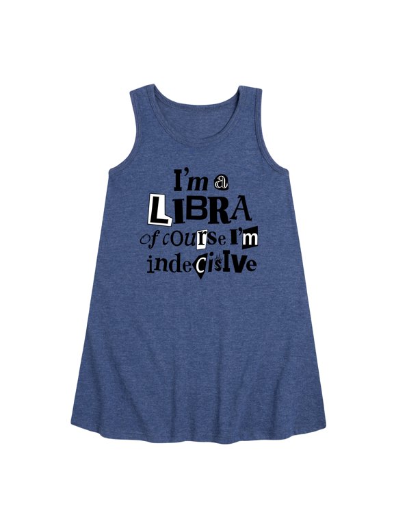 - Libra Indecisive Girls' Graphic Sleeveless Aline Dress