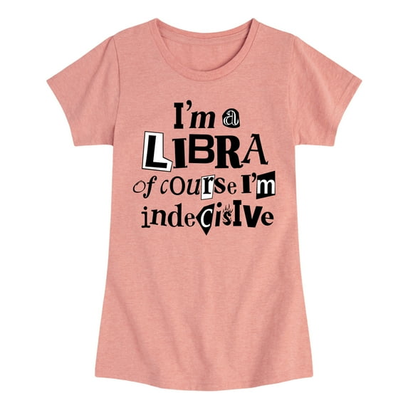 Instant Message - Libra Indecisive - Toddler & Youth Girls Short Sleeve Graphic T-Shirt