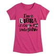 thumbnail image 1 of Instant Message - Libra Indecisive - Toddler & Youth Girls Short Sleeve Graphic T-Shirt, 1 of 6