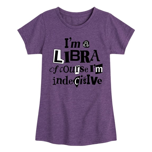 Instant Message - Libra Indecisive - Toddler & Youth Girls Short Sleeve Graphic T-Shirt