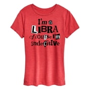 Instant Message - Libra Indecisive Womens Short Sleeve Graphic T-Shirt