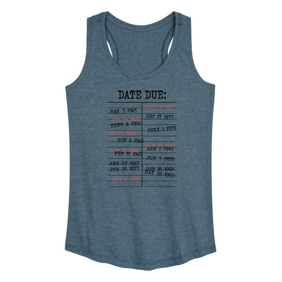 Instant Message - Library Card Stamps - Women's Racerback Tank Top